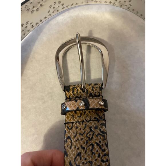 Guess Studded Silver Snake Print Belt Style 940022 Women's Adjustable Size XL - Picture 7 of 7